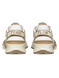 Flow Mesh & Leather Low-Top Sneakers