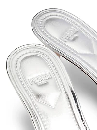 Fold 55MM Logo Metallic Leather Sandals
