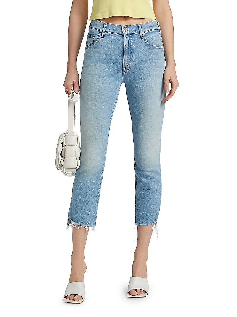 The Insider Step Fray Low-Rise Stretch Crop Jeans