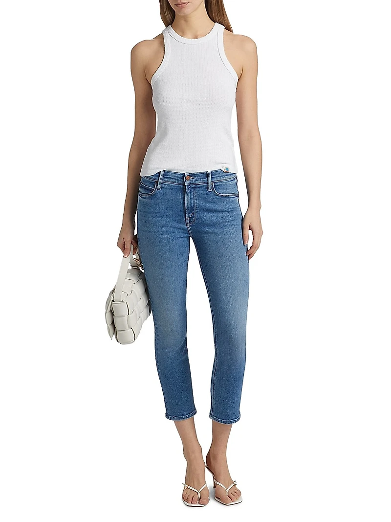 The Dazzler Mid-Rise Stretch Crop Jeans