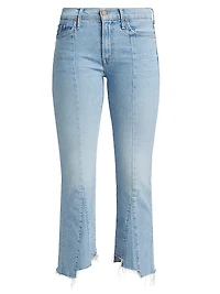 The Insider Pointy Fray Low-Rise Stretch Crop Jeans