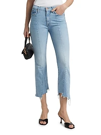 The Insider Pointy Fray Low-Rise Stretch Crop Jeans