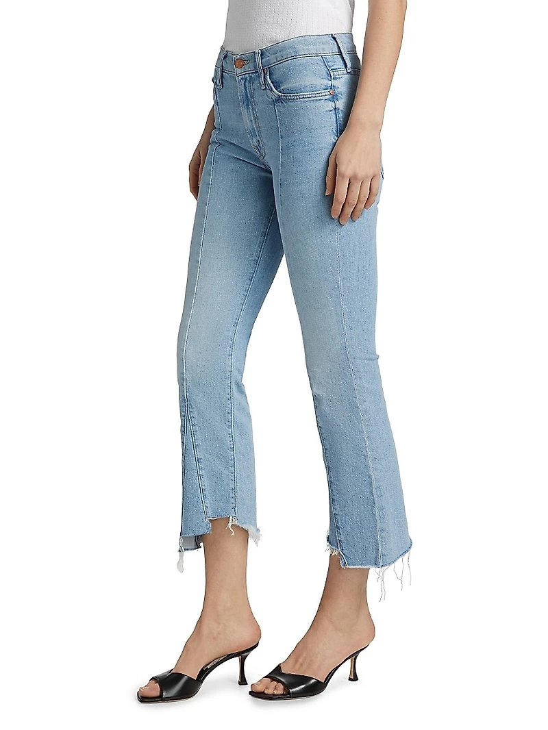 The Insider Pointy Fray Low-Rise Stretch Crop Jeans