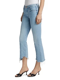 The Insider Pointy Fray Low-Rise Stretch Crop Jeans