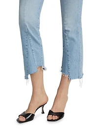 The Insider Pointy Fray Low-Rise Stretch Crop Jeans
