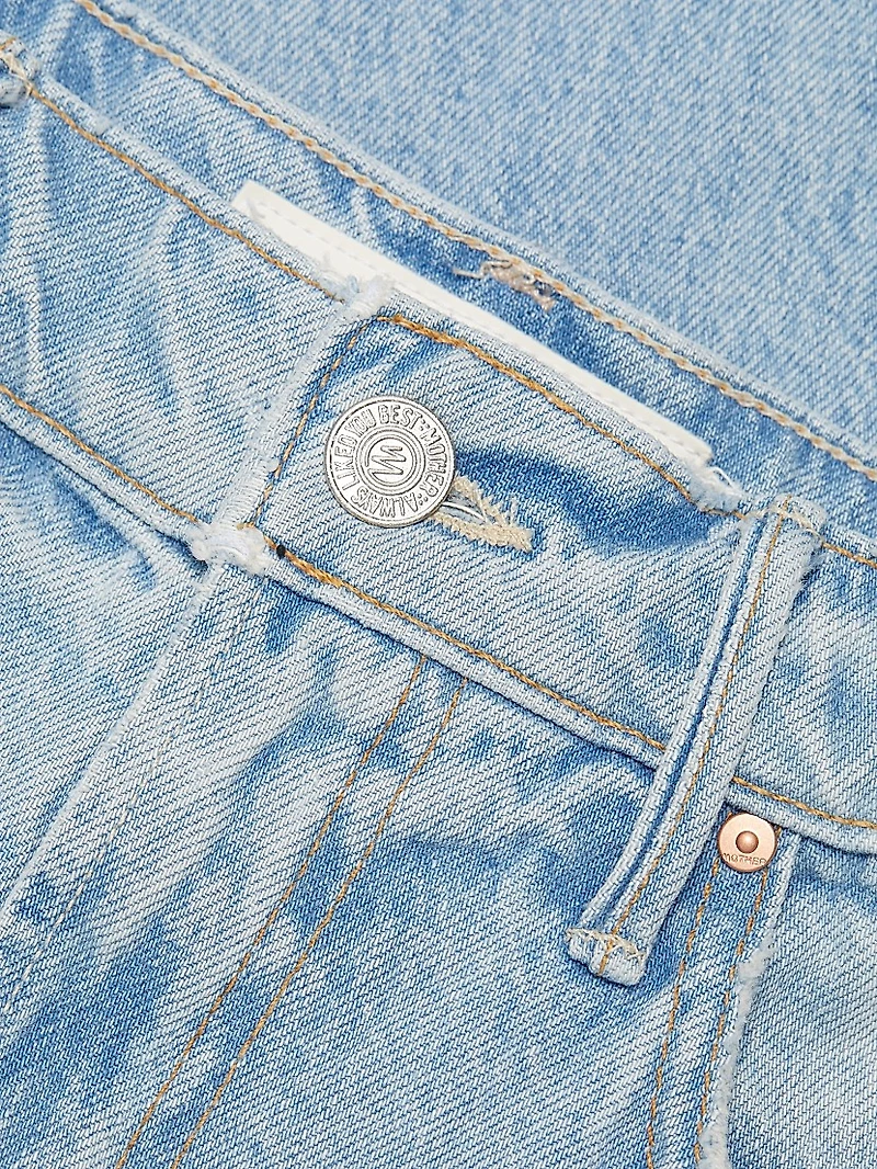 The Full Pipe Flood High-Rise Seamed Barrel-Leg Jeans