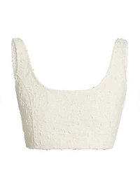 The Jacquard Sleeveless Crop Top