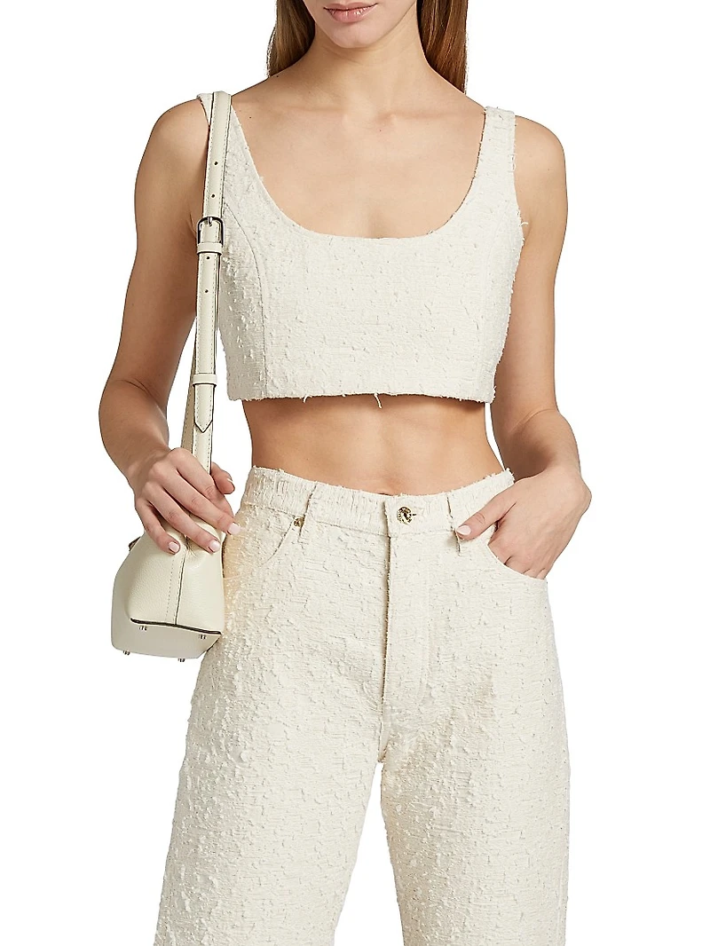 The Jacquard Sleeveless Crop Top