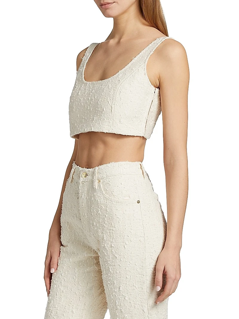 The Jacquard Sleeveless Crop Top