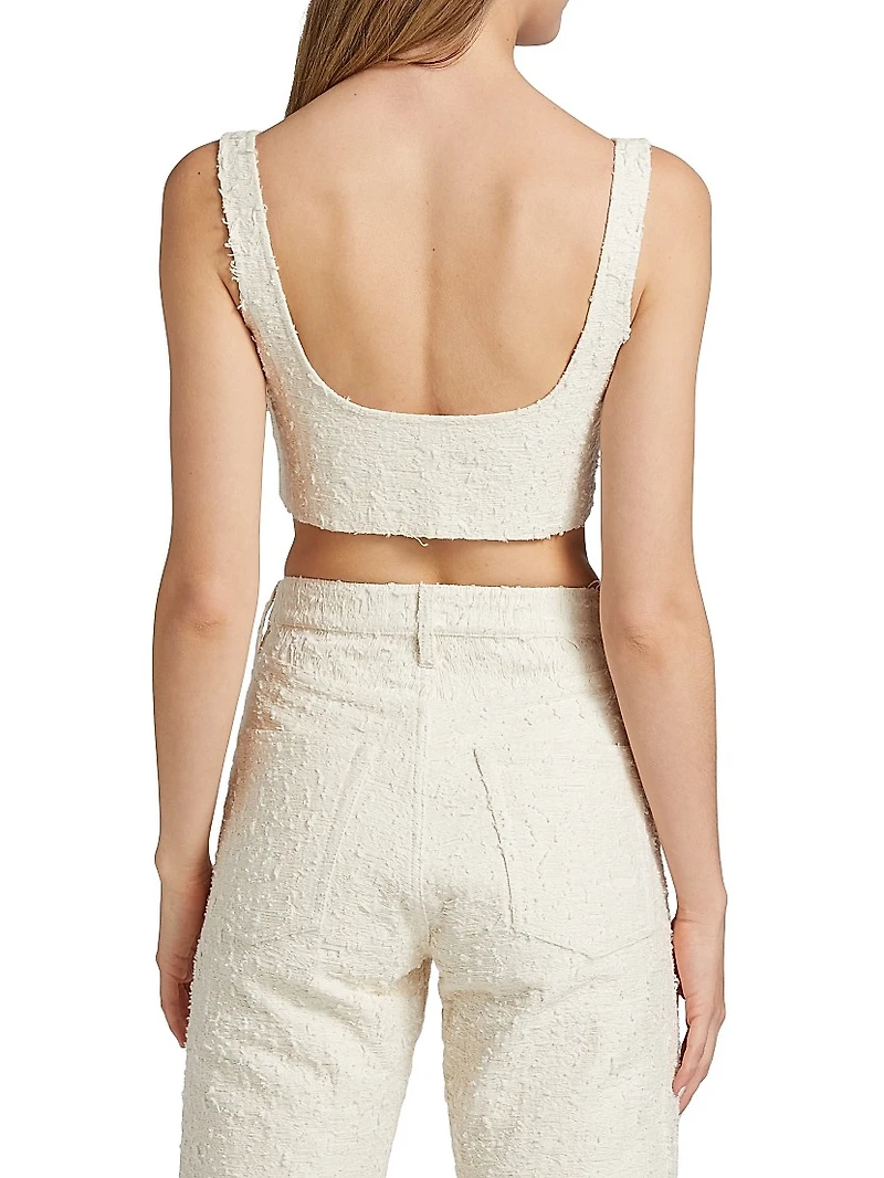 The Jacquard Sleeveless Crop Top