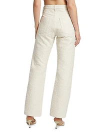 The Jacquard Vertical Cotton Barrel Pants