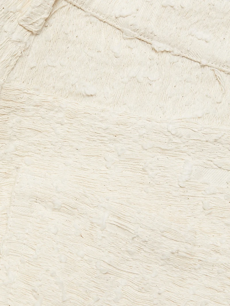 The Jacquard Vertical Cotton Barrel Pants