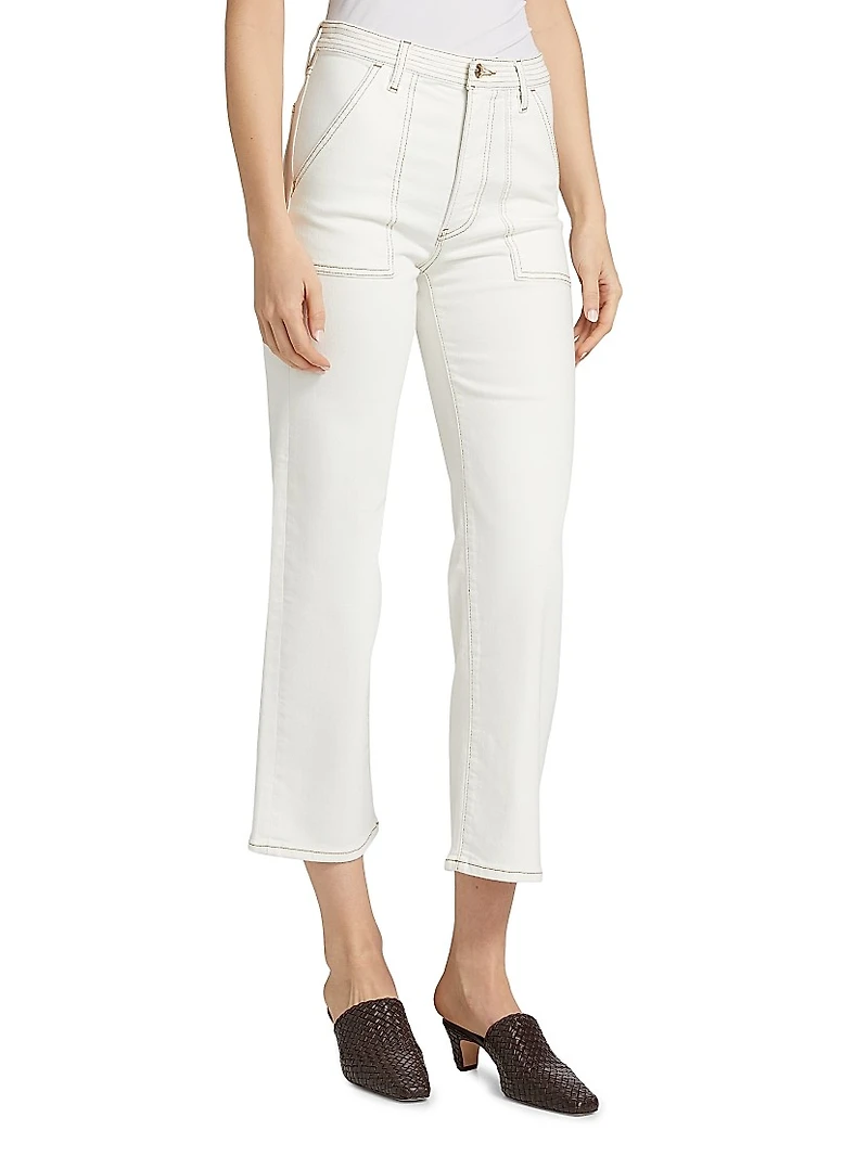The Trapunto Straight-Leg Jeans