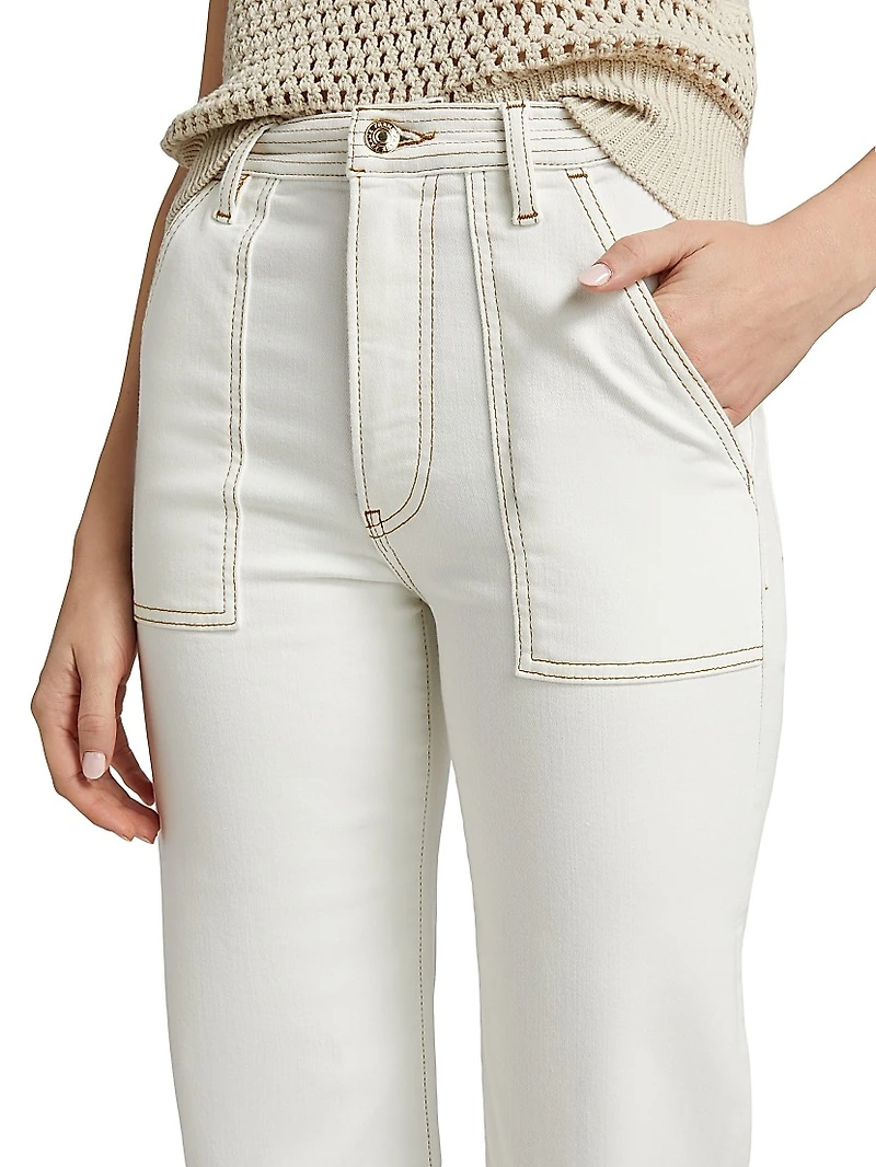 The Trapunto Straight-Leg Jeans