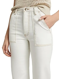 The Trapunto Straight-Leg Jeans