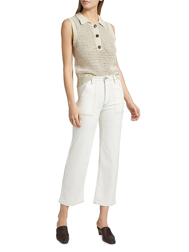 The Trapunto Straight-Leg Jeans