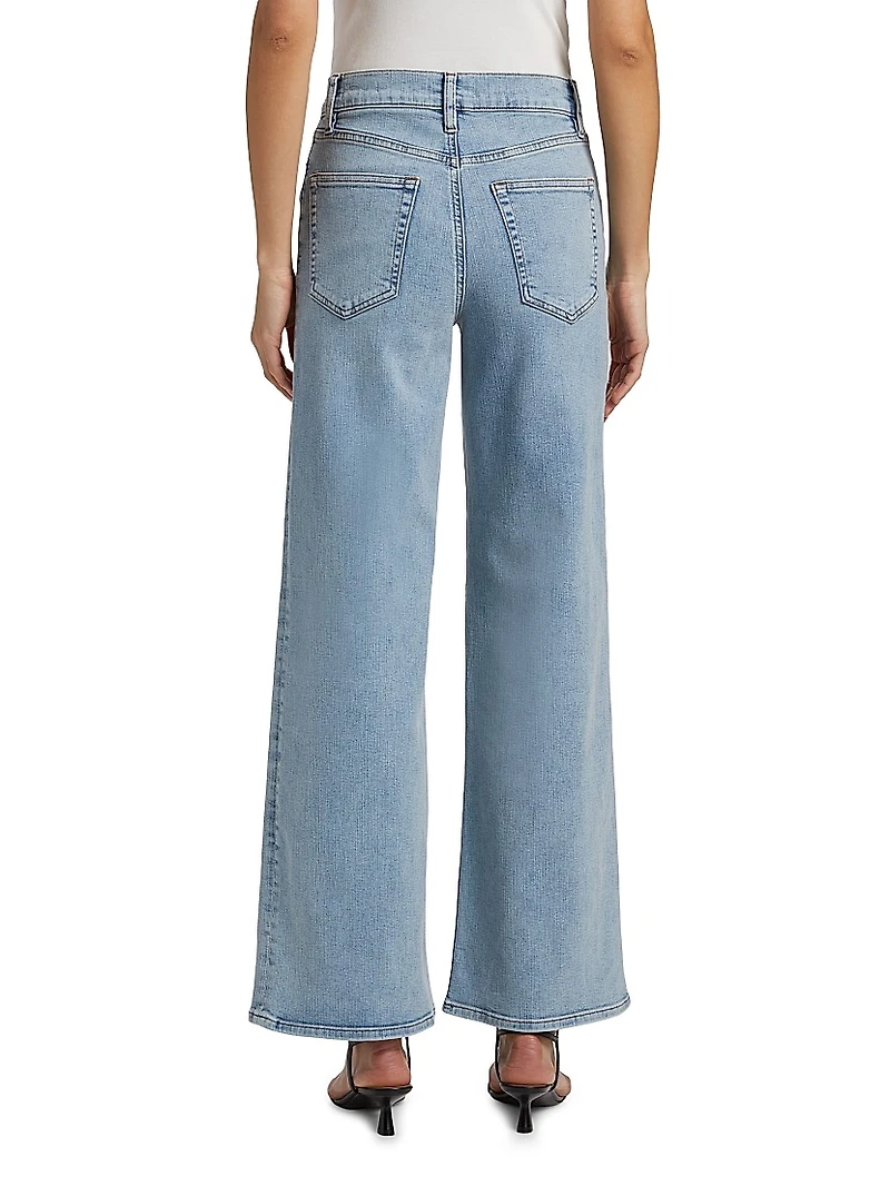 Le Slim Palazzo Mid-Rise Jeans