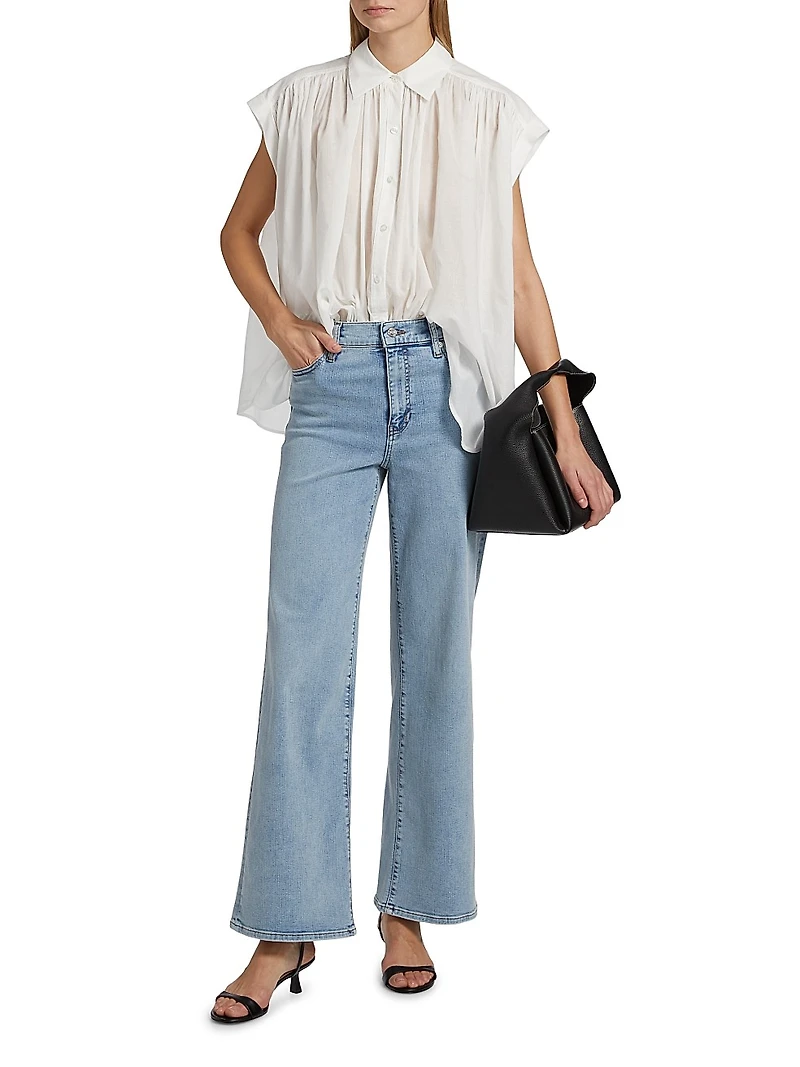 Le Slim Palazzo Mid-Rise Jeans