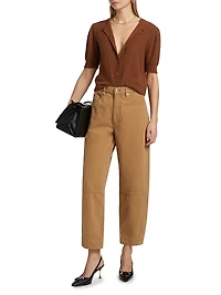 Cashmere Pointelle-Knit Cardigan