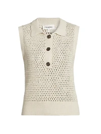 The Polo Crocheted Cotton Vest
