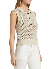 The Polo Crocheted Cotton Vest