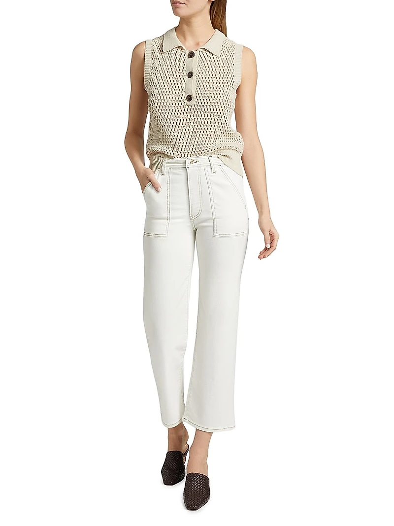 The Polo Crocheted Cotton Vest