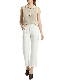 The Polo Crocheted Cotton Vest