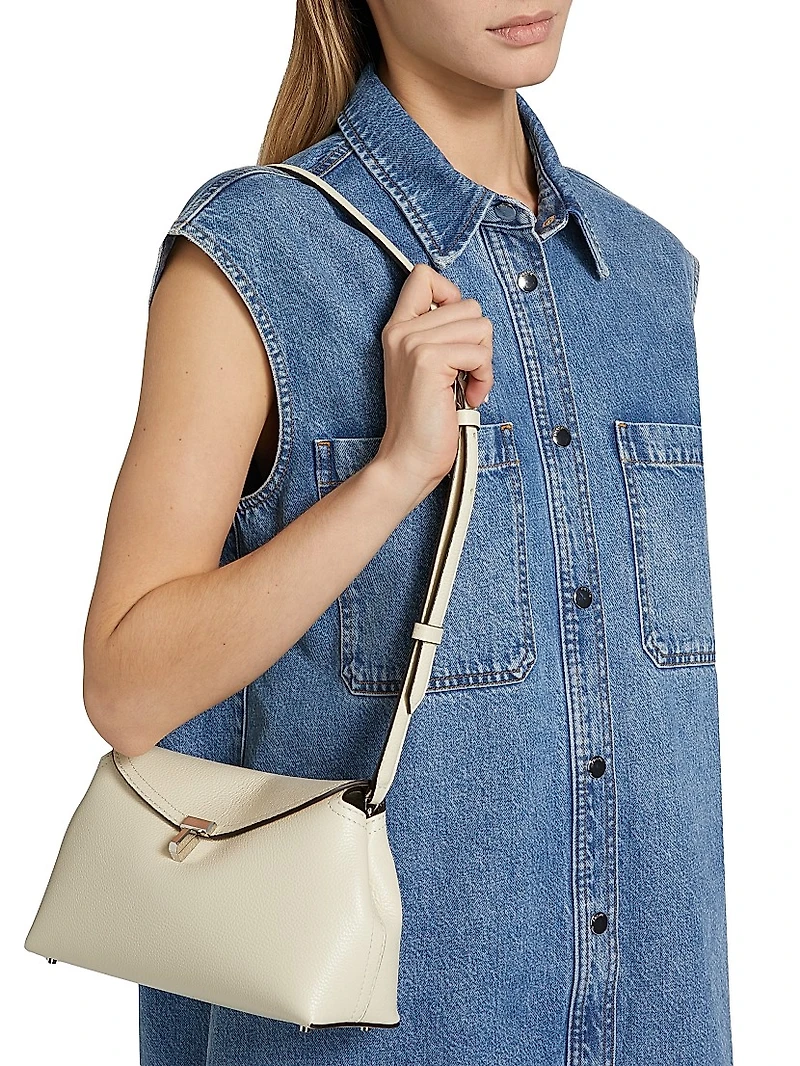 The Sleeveless Front-Snap Denim Mini Shirtdress