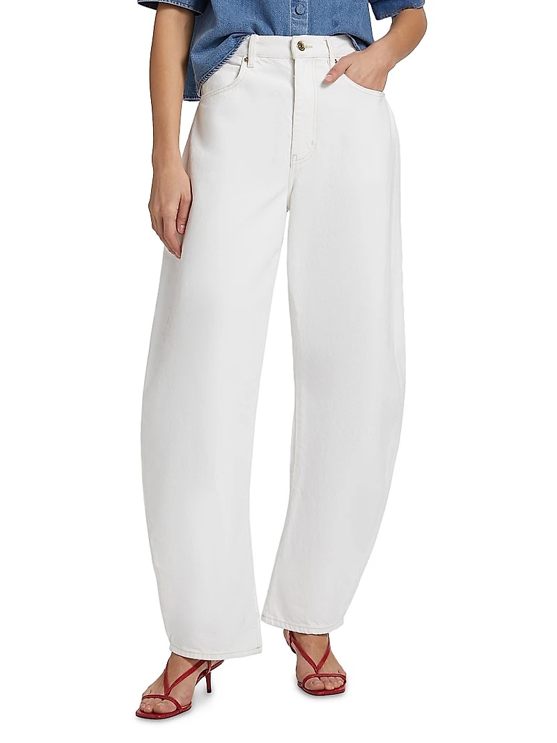 The Bubble Mid-Rise Barrel Jeans