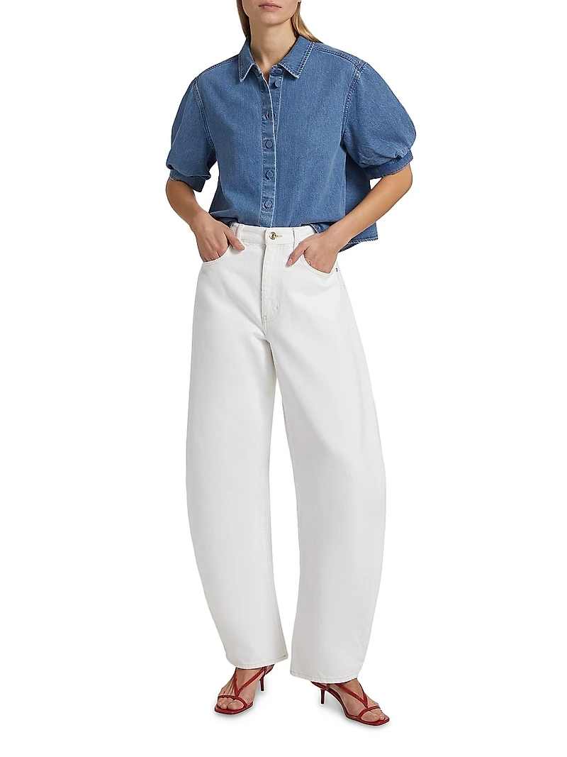 The Bubble Mid-Rise Barrel Jeans