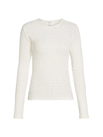 The Popcorn Textured Cotton-Blend Top