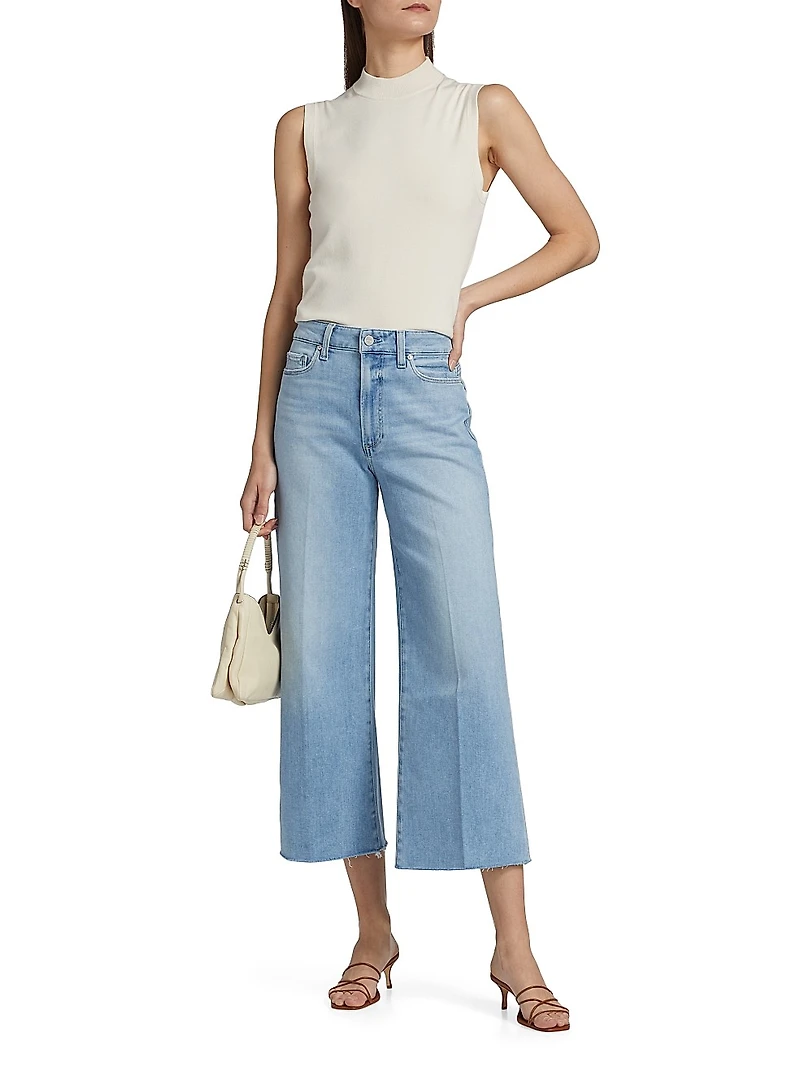Anessa Raw-Hem Wide-Leg Jeans