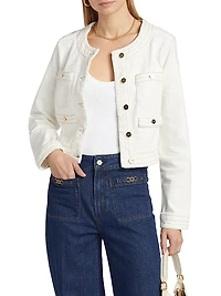 Kiya Stretch-Cotton Denim Jacket