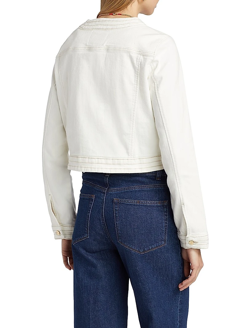 Kiya Stretch-Cotton Denim Jacket