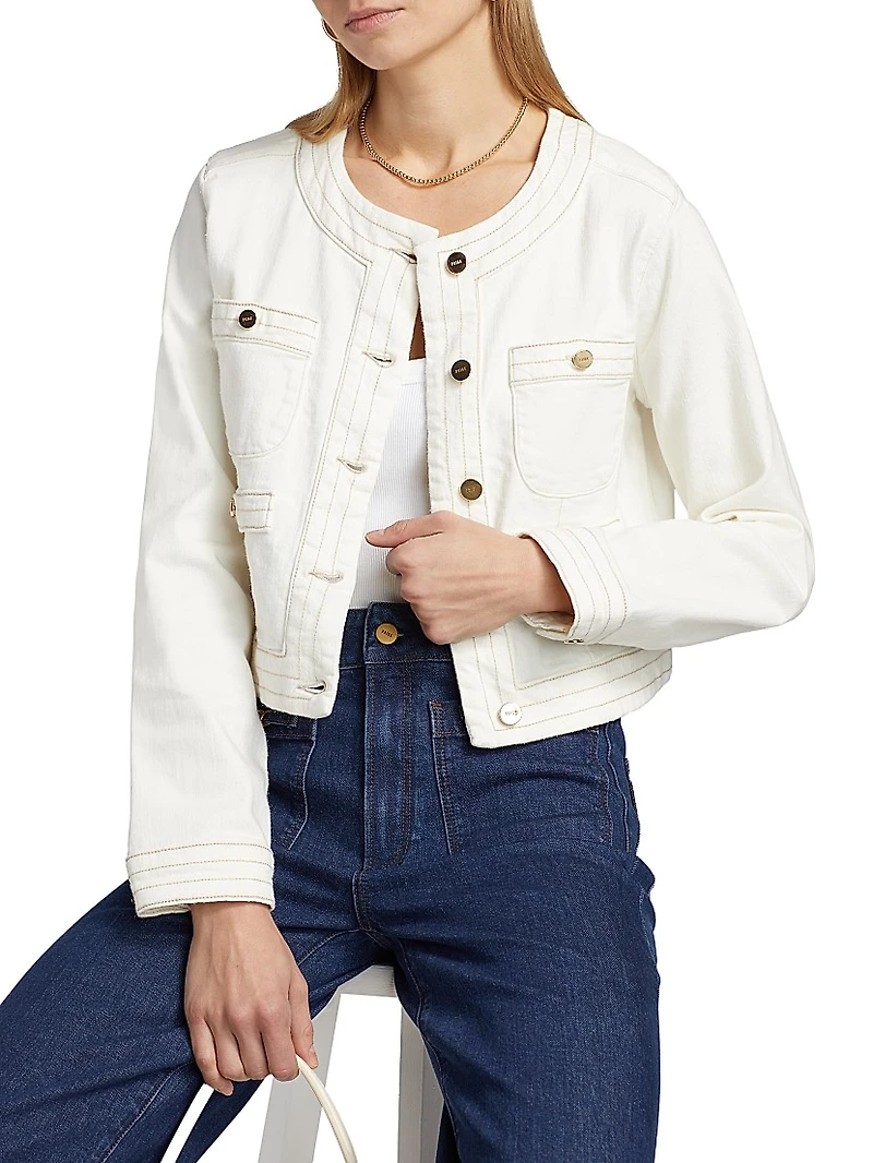 Kiya Stretch-Cotton Denim Jacket