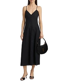 Modena Linen-Cotton Midi-Dress