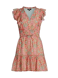 Muriel Floral Ruffle Minidress