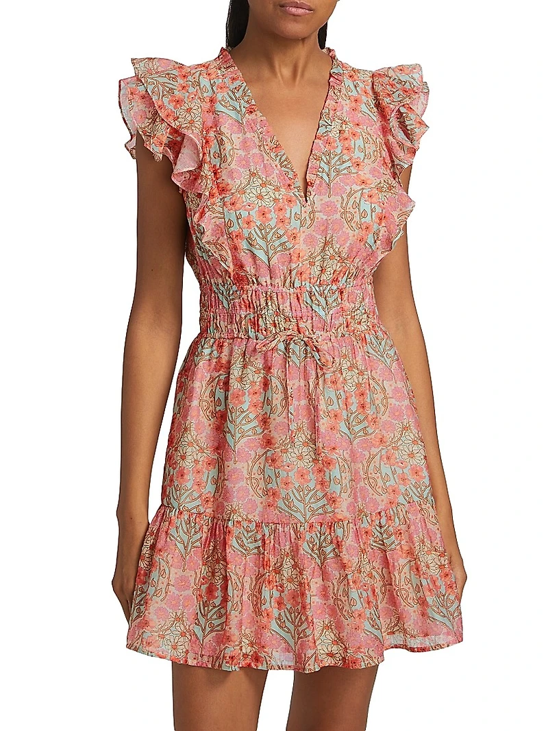 Muriel Floral Ruffle Minidress