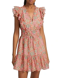 Muriel Floral Ruffle Minidress