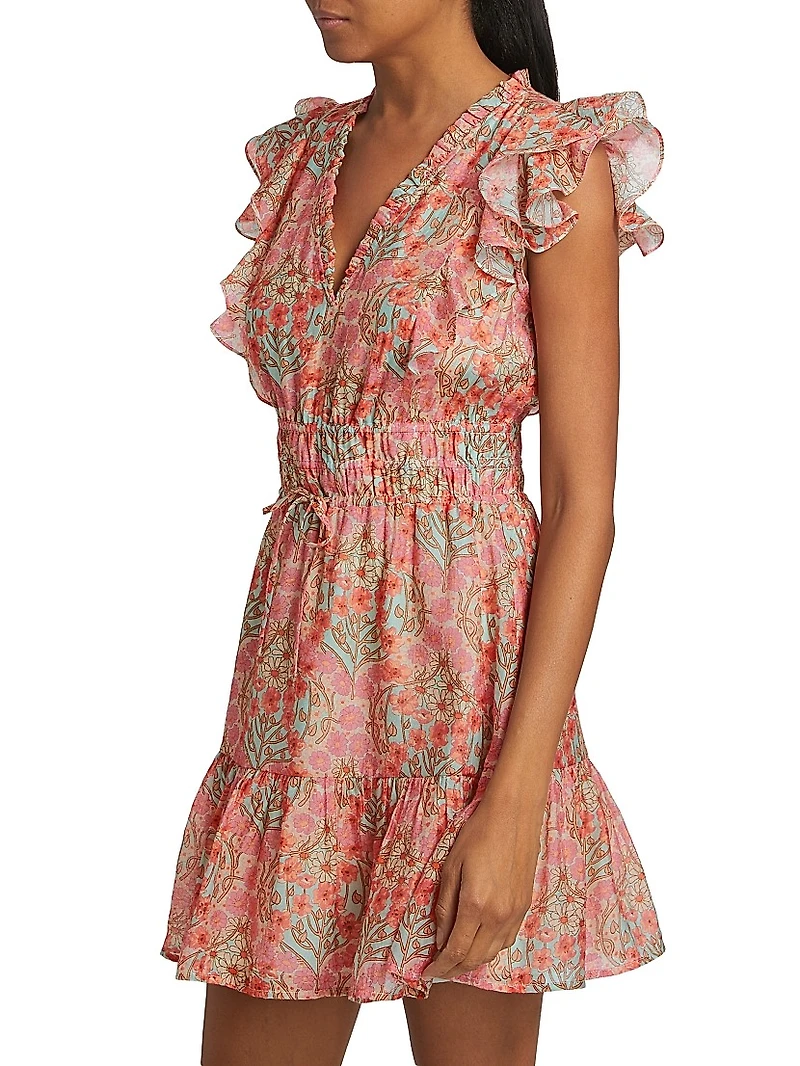Muriel Floral Ruffle Minidress