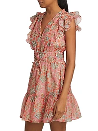 Muriel Floral Ruffle Minidress