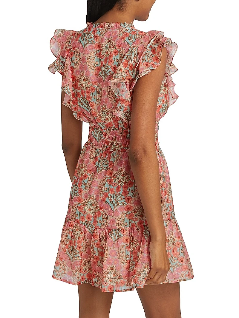Muriel Floral Ruffle Minidress