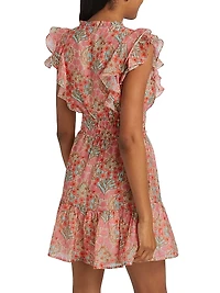 Muriel Floral Ruffle Minidress