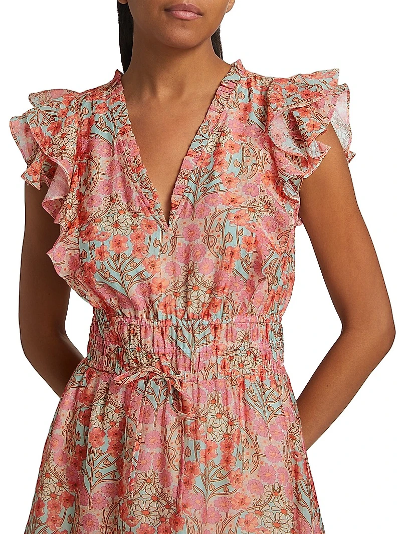 Muriel Floral Ruffle Minidress