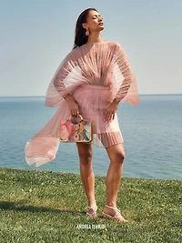 Ime Organza Miniskirt