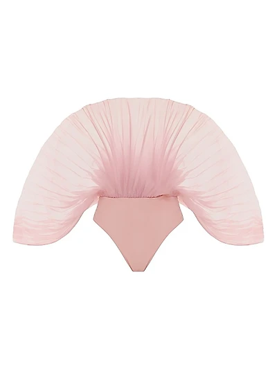 Sombra Pleated Organza Bodysuit
