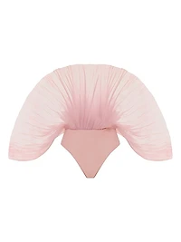 Sombra Pleated Organza Bodysuit
