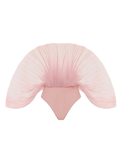 Sombra Pleated Organza Bodysuit