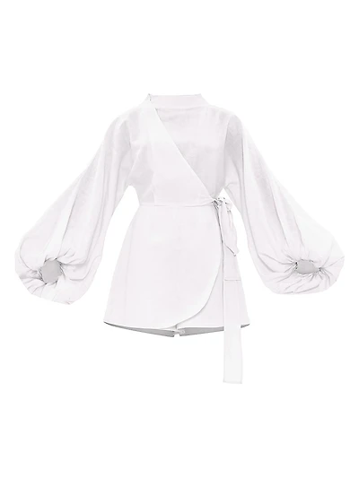 Baso Linen-Blend Romper