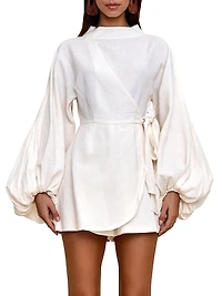 Baso Linen-Blend Romper